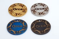 Image 1 of Whales Custom Pet ID Cat Dog Tag Round Stainless Steel Frenchie 2-Sides Free Shipping 