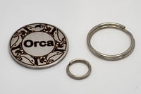 Image 2 of Whales Custom Pet ID Cat Dog Tag Round Stainless Steel Frenchie 2-Sides Free Shipping 