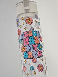 Image 2 of Jesus Has My Back Water Bottle