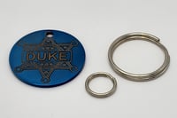 Image 5 of Sheriff Badge K9 Custom Pet ID Cat Dog Tag Round Stainless Steel Frenchie 2-Sides Free Shipping