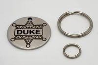 Image 3 of Sheriff Badge K9 Custom Pet ID Cat Dog Tag Round Stainless Steel Frenchie 2-Sides Free Shipping