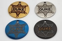 Image 1 of Sheriff Badge K9 Custom Pet ID Cat Dog Tag Round Stainless Steel Frenchie 2-Sides Free Shipping