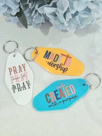 Image 2 of Prayer Warrior Motel Keychain