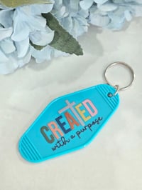 Image 1 of Created With A Purpose Motel Keychain