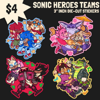 [PREORDER] SONIC — Sonic Heroes Team Stickers