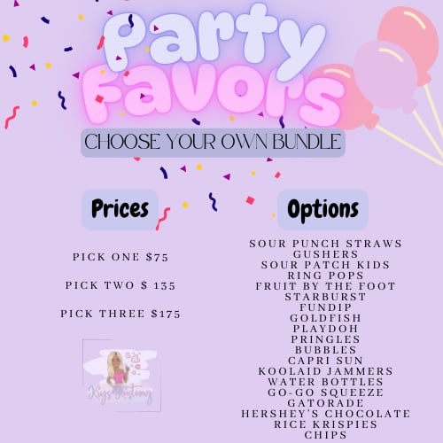 Image of Custom Party Favors