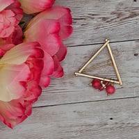 Image 2 of Pink Triangle Hair Clip