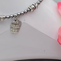 Image 2 of Grey Wine Barrel Anklet 
