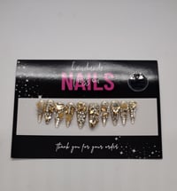 Image 1 of Golden Opulence –  Handmade Press-On Nails