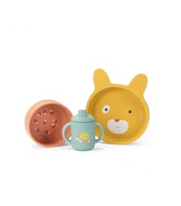 Image 1 of Trois Petits Lapins silicone dish set