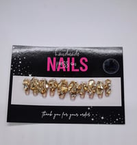 Image 1 of Golden Opulence  - Handmade Press On Nails (Large)