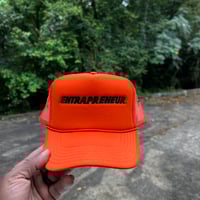 Image 1 of Orange /Black “ Orioles” trucker 