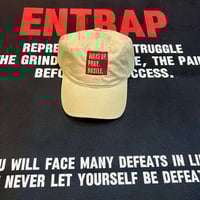 Image 1 of Tan/Burgundy “Wake Pray Hustle ” hat 