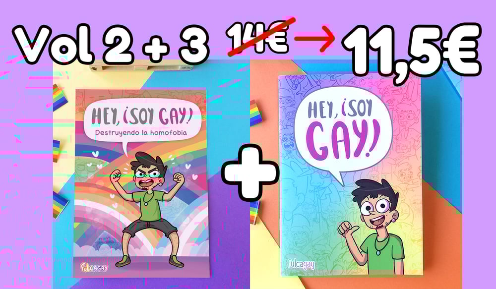 Image of PREORDER - Hey, ¡Soy Gay! Volumen 2 + 3  OFERTA LIMITADA - 15 unidades