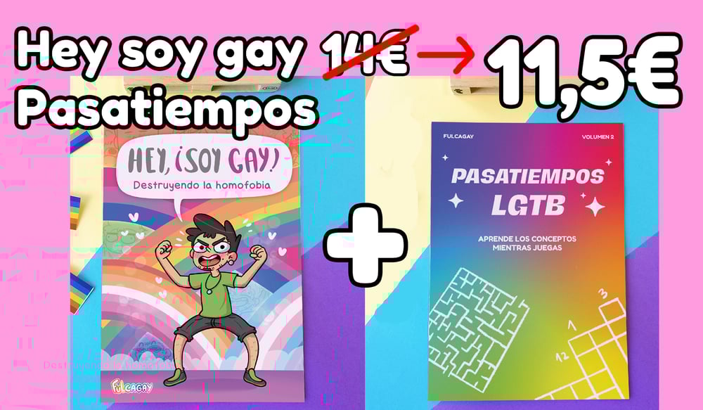 Image of PREORDER - OFERTA - Hey, ¡Soy Gay! + Pasatiempos 