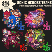 [PREORDER] SONIC — Sonic Heroes Team Charms