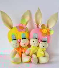 Image 1 of Retro Kitsch Felt Easter Bunny 