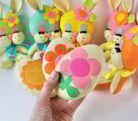 Image 5 of ***SALE! Was £21.50 Now £16!*** Retro Mod Felt Floral Easter Eggs - Set of 7