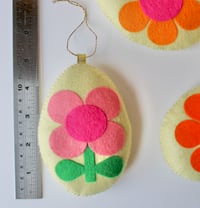 Image 4 of ***SALE! Was £21.50 Now £16!*** Retro Mod Felt Floral Easter Eggs - Set of 7