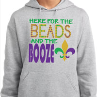 Image 4 of Beer, Beads, and Booze Mardi Gras shirt