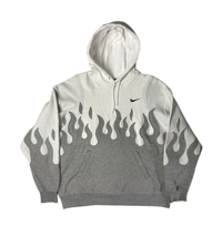 Image 1 of (M-L) Nike White Grey Flame "Keneki" 613
