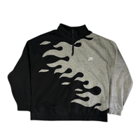 Image 1 of (L-XL) Nike Zip Flameside GreyBlack "Rao" 614