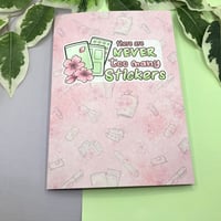 Image 1 of Reusable Blank Stickerbook, Handmade Cute Stationery Sticker Book with 40 Pages for safekeeping