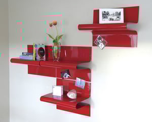 Image of Steel & Color Wall Shelves by Waveform Plodes Design (four per set)