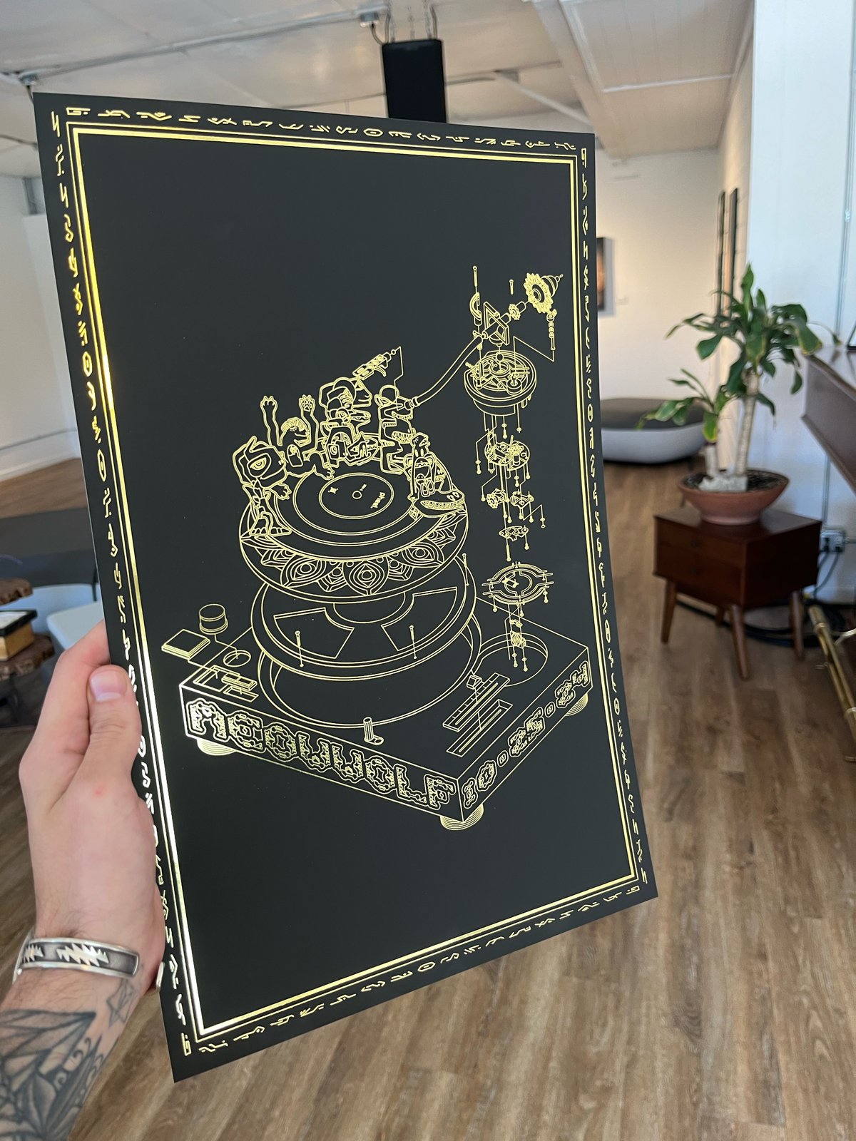 Image of “pheel. Meow Wolf” Gold Foil Prints