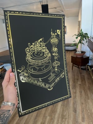 Image of “pheel. Meow Wolf” Gold Foil Prints