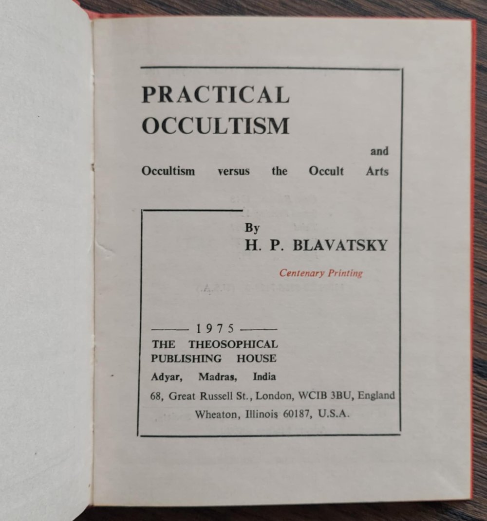 Practical Occultism, by H.P. Blavatsky