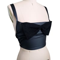 Image 4 of Women's Cowl Neck Lace up Top & Pencil Skirt with Zip up Slit (Sold as Set)