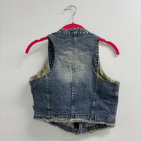 Image 3 of denim crop vest 