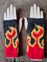 Image 3 of Flame Fingerless Gloves