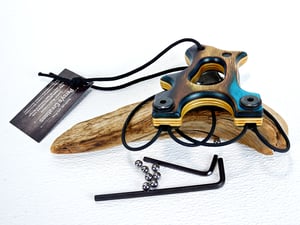 Image of Wooden Slingshot, The Hooligan Wood Sling Shot,  OTF Right handed, left hand hold, OOAK