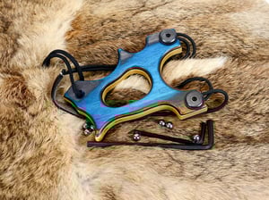 Image of Wooden Slingshot, The Hooligan Wood Sling Shot,  OTF Right handed, left hand hold, OOAK
