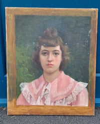 Image 1 of Portrait sur toile de jeune bourgeoise