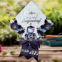 NAVY BLUE KITTY GRAD TOPPER