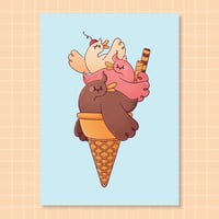 Three Scoops – 5 x 7 Print