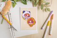 Image 2 of Panda and Capybara Xiumin Stickers and Art Print Set