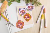 Image 1 of Panda and Capybara Xiumin Stickers and Art Print Set