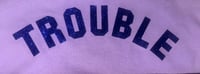 Image 2 of Trouble Tee Lilac and Navy Sparkle 💜💜