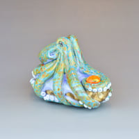 Image 1 of XXXL. 3D Reticulated Periwinkle Octopus - Flamework Glass Sculpture