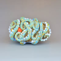 Image 9 of XXXL. 3D Reticulated Periwinkle Octopus - Flamework Glass Sculpture