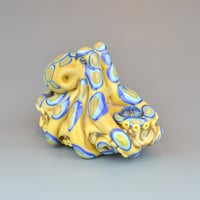 Image 2 of XXXL. Venomous Blue Ringed Octopus - Flameworked Glass Sculpture