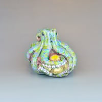 Image 2 of XXXL. Reticulated Purple Octopus - Flamework Glass Sculpture Paperweight