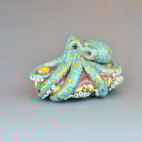 Image 4 of XXXL. Reticulated Purple Octopus - Flamework Glass Sculpture Paperweight