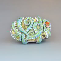 Image 6 of XXXL. Reticulated Purple Octopus - Flamework Glass Sculpture Paperweight