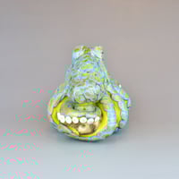 Image 6 of XXL. 3D Reticulated Lime Green Octopus - Flameworked Glass Sculpture