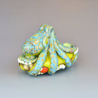 Image 7 of XXL. 3D Reticulated Lime Green Octopus - Flameworked Glass Sculpture